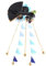 WRITWAA 1Pièce Épingle à Japonaise Traditionnel Accessoire De Mariage Féminin Décoration Pour Style Artisanal Détail Couleur Bleue Design