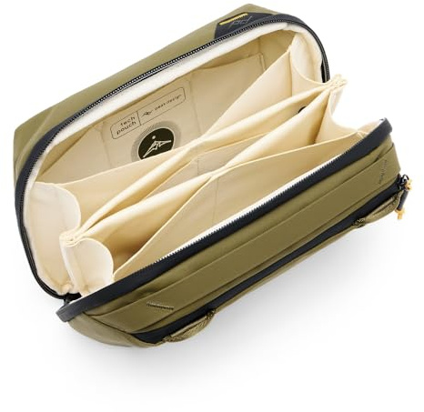 Peak Design Tech Kelp Bag, Electronics Organizer for Travel or Daily Carriage, Origami Style Storage, Pass-Through Cable, Weatherproof Recycled Nylon, Bag