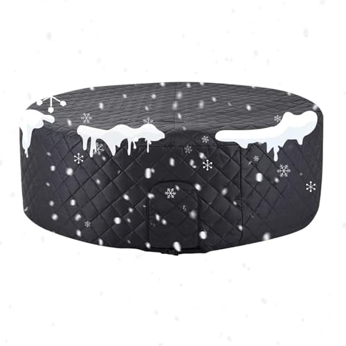 Housse Isolante pour Spa, Bâche Isotherme Gonflable Rond pour Extérieur, Protection Hivernale Étanche pour Entretien Et Préservation De Chaleur
