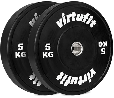 VirtuFit Bumper Plate Set aus Gummi - Olympische Gewichtsscheibe Van Rubber - 50 mm - Set 2 x 5 kg