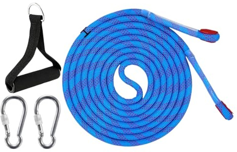 Gwtdtoad Schlittenseil Mit Karabiner, 4 M Dicker Schlittenleine Mit Griff, Winter Schlittenseil Set, Schlittengurt Schlittenzugseil Für Schlitten, Dreiräder, Kinderfahrzeuge Und Schlauchboote