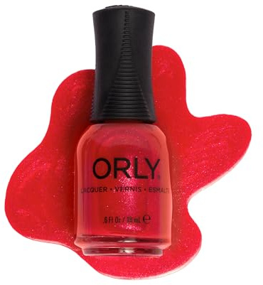 ORLY Oh La La Nagellack 18ml – Glitzerndes Rot, Frühlingsnagellack, Hochglanz Finish, Vegan & cruelty-free, Langanhaltender kräftiger Nagellack, Perfekt für Maniküre & Pediküre