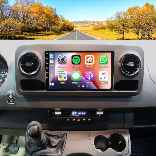 4+64G 2 DIN Android 13 Auto Radio Coche con CarPlay Android Auto para Mercedes Benz Sprinter 2018-2022, Pantalla táctil de 10,1 Pulgadas Autoradio Estéreo Reproductor con GPS Mirror Link Dab+ SWC