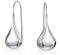 Einfache Puffed Träne Pear Shaped Regen Drop Ohrringe Für Frauen Fishhook Threader Polnischen Sterling Silber 1,4 Zoll