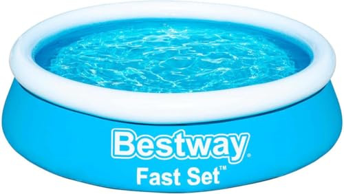 Bestway Rund-und Reinigungsfilter Complete Set-Quick Round Swimming Pool for Garden with Cleaning Filter-183 x 51 cm, Blue