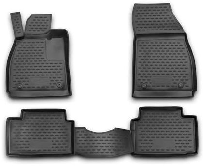 OMAC Gummimatten Fußmatten mit hohen Rand 3D kompatibel mit Opel Insignia A 2008-2017 TPE Automatte Schwarz 4X