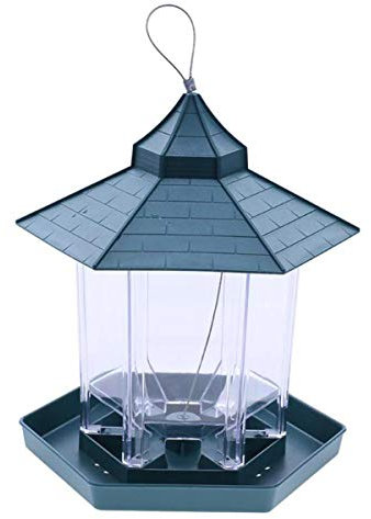 TabEnter Gartenpavillon zum Aufhängen, für Wildvögel, Kunststoff, mit 6 Futterstationen