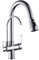 GROHES Pull Out Kitchen Taps with Drink Water Filter Function Kitchen Sink Mixer Taps 3 in 1 Water Filter Purifier Tap,Brushed Nickel Chrome Black,Chrome