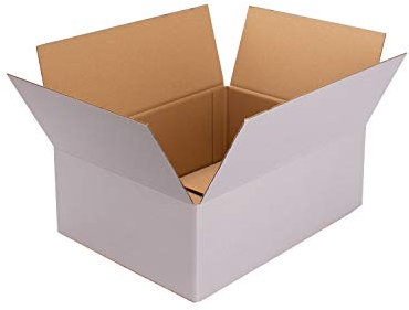 Faltkarton 400 x 300 x 150 mm weiß Karton Schachtel Versandkarton Paketversand 100 Stück