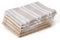 Encasa XO Serviettes de Cuisine et Gants de Toilette en Coton | Beige | Torchon Gaufré et à Tissage Plat | Ensemble de Torchons | 70x45 cm | Réutilisable et Séchage Rapide Lot de 5