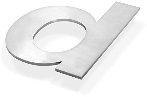 XL Hausnummer | Edelstahl 3D | 3mm tief und 30 cm hoch | gebürstet und rostfrei | mit Montagematerial (d)