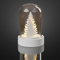 hellum LED Glasglocke Deko, Weihnachtsdeko mit Tannenbaum, Weihnachtsbeleuchtung innen mit Batterie (1xCR2032), warmweiß Licht, weiß, ø5.5 x H 8,5cm 520880