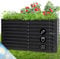 blumfeldt High Grow Straight - Aiuola Rialzata, Materiale: Acciaio Zincato; Ø 0,6 mm, Protezione Antiruggine, 4 Travi Protettive di Alluminio, Volume: 1800 l, 200x90x100 cm (LxAxP), Antracite
