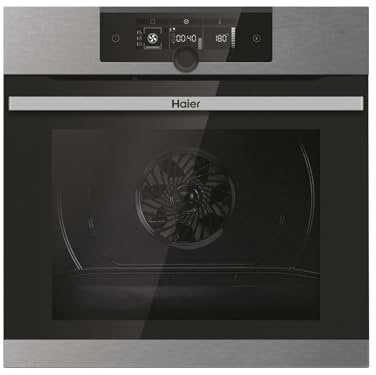 Haier I-Turn Series 2 HWO60SM2F3XH - Horno Multifunción, Limpieza por Aquálisis, Conectividad WIFI, Capacidad 70L, Cocción multinivel, 11 Funciones, Mando giratorio, Negro