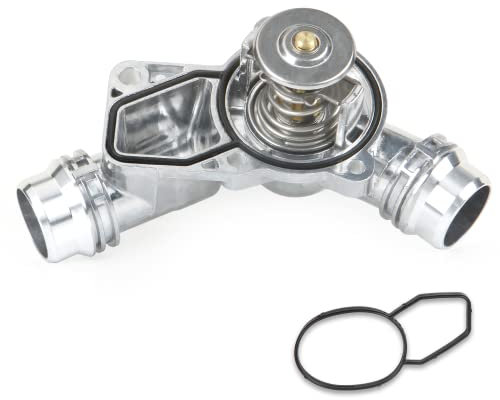 MILIPARTS Aluminum Engine Coolant Thermostat Housing Assembly with Sensor Compatible with BMW E36 E39 E46 E53 E85 X3 X5 Z3 Z4 320i 323i 325i 328i 330i 525i 530i OE11537509227 11531437040 11531436823