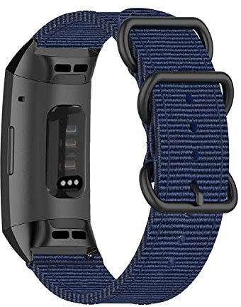 Gheper Gewebtes Nylonband Kompatibel mit Fitbit Charge 3/Charge4/SE Schnelle Passform Armbanduhr Band Stoffband Smartwatch Zubehör Ersatzband