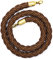 LXLF Absperrkordel 1,5 M Geflochtenes Hanfseil Mit Karabinerhaken Aus Vergoldetem Edelstahl, Barriere Für Die Massenkontrolle Zum Veranstaltungen, Theater (Color : Brown)