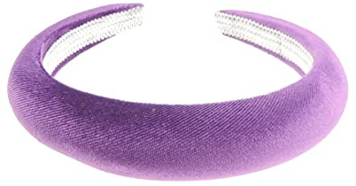 Glamour Girlz Serre-tête en velours rembourré pour femme - Pour mariage, soirée - Violet