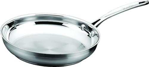 SCANPAN Impact Edelstahl-Bratpfanne Induction 28 cm | Tropffreier Rand | Bratpfanne mit bequemem Griff | Universal-Pfanne für alle Herdarten | Ofenfest