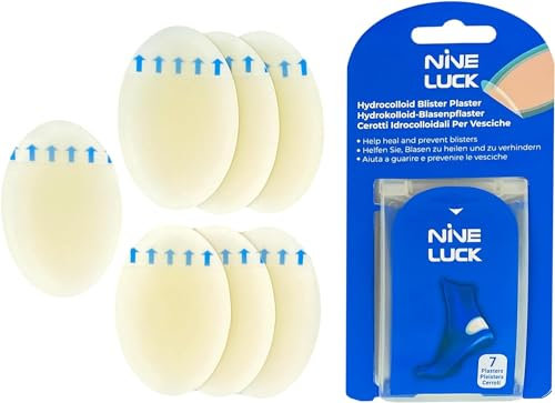 7 Stück Medium Blasenpflaster Füße Ideal Hydrocolloid Patches für Blasenpflaster Wandern Druckstellen Pflaster Füße Reise Gadgets Hühneraugenpflaster Hühneraugen Entferner Blasenpflaster Ferse