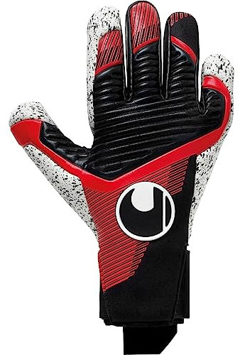 uhlsport Powerline Supergrip+ Fußball Torwarthandschuhe für Kinder und Herren, Torwart-Handschuhe, Fussball-Handschuhe mit Neuer Haftschaumformel und High-Grip-Elemente, 11