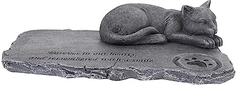 minkissy ornement de chien chaton en commémoratifs pierre tombale pour animaux de compagnie animal statue d'hommage pour animaux de compagnie pierre commémorative commémorer stèle