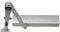 GEZE TS 4000 Silber Gestängetürschließer für einflügelige Türen bis 1400 mm Flügelbreite mit ein und ausschaltbar Feststellgestänge und Montageplatte/Set 3 in 1