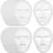LYCN 30 Pack DIY White Paper Mask, Full Face Opera Masks Bulk, Plain Masquerade Mask for Dance Ball Festival Masquerade Halloween Cosplay Party (15pcs Male+15pcs Female)