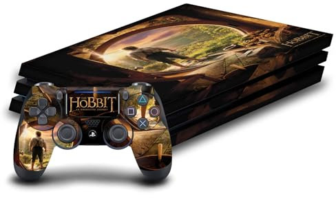 Head Case Designs Offizielle The Hobbit An Unexpected Journey Hobbit in der Tür Schluessel Kunst Vinyl Haut Gaming Aufkleber Abziehbild Abdeckung kompatibel mit PS4 Pro Console & DualShock 4