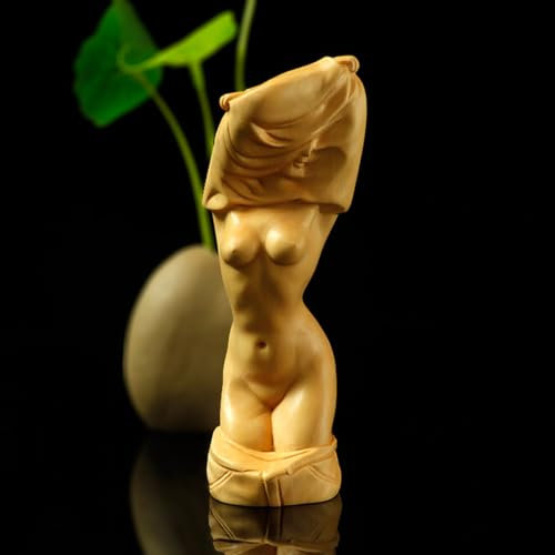 AOTTSD Sexy Figuren Nackt Frauen, Sexy Schönheit Frauenstatue, Nackte Frau Figur Klein Statue, Weibliche Akt Kunst Skulptur Home Dekoration Ornament Kollektierbar Geschenke, Holz, 10 × 3 × 2.5 cm