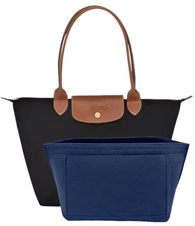 D.DUO Geldbörsen Organizer Einsatz, Geeignet für Le Pliage Taschen Organizer, Handtaschen Organizers (Dunkelblau, M)
