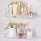 Fentar 2PCS Bathroom Shelf No Drill, Plastic Shower Caddy, Self Adhesive Shelves, Clear Basket, Acrylic Shelf 25kg Load Capacity, Small Shower Caddy Drainage Design, Bathroom for Shampoo Storage