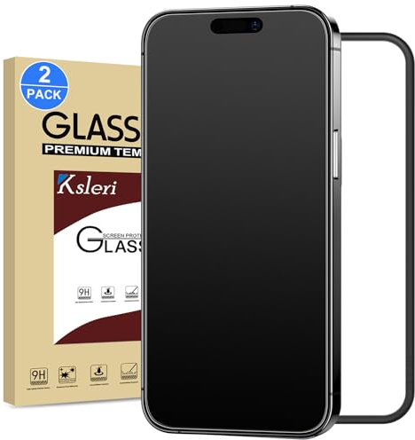 Ksleri Matt Schutzfolie für iphone 16 Pro Max Displayschutz, 9H für Panzerglas für iphone 16 Pro Max 2.5D Matte Screen Protector, Anti-Fingerabdruck, Blendschutz, 2 Stück