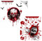 HIMKI Halloween Toilettenaufkleber 2 Stück Wc- Sitz Aufkleber Skelett Tropft Blut Horror Aufkleber Toilettendeckel Sticker Selbstklebend Halloween Aufkleber auch als Türaufkleber Fenstersticker