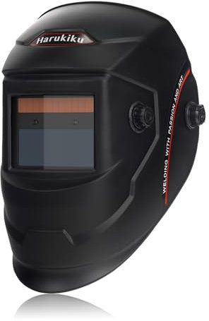 Harukiku Automatik-Schweißhelm | Schweisshelme Pro mit Solar+Batterie Dualsystem | Schweißmaske True-Color DIN4-9/13, Optik 1/1/1/1 & Auto-Dimming Technologie(LY500U)