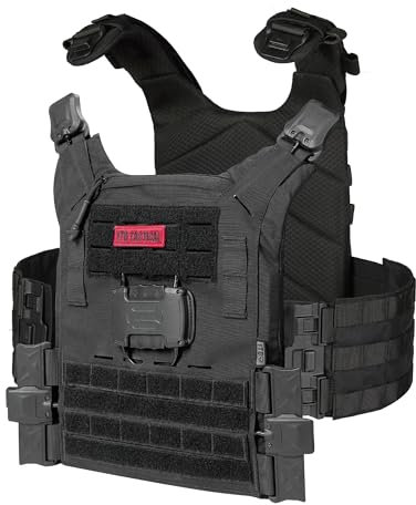 1TG Tactical XR Chaleco Táctico de Liberación Rápida, Nylon Ajustable y Modular Molle para Airsoft, Paintball y Juegos CS