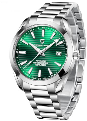 Pagani Design Herren Automatikuhr Japanisches Uhrwerk Saphirglas Edelstahl Armband wasserdicht 100