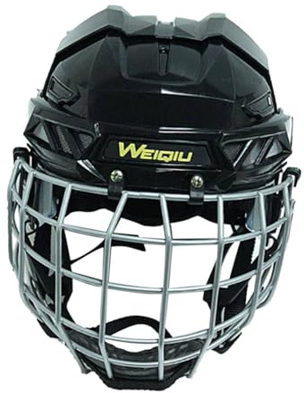 Baoblaze Hockey Helmet Ice Skate Helmet Ice Hockey Helmet Black Adjustable Hockey Gear Roller Skating Helmet for Dryland Hockey Match, L