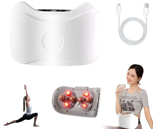 Elektrisches kabelloses Bauchmassagegerät für Fettverbrennung und Verdauung, elektrisches Bauchmassagegerät mit 3 Modi, Bauch-Cellulite-Massage zur Abflachung des Bauches (1 Stück, 14 x 7 cm)