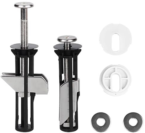 2 Pcs Universal Toilet seat fittings Toilet Seat Bolts and Screws, heavy duty toilet seat fastener bolt kit, Quick Release Top Hinge Fixings Easy to Install Toilet Seat Replacement Parts Kit