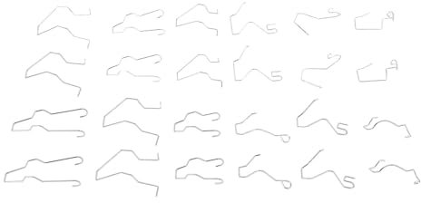 de Acero Inoxidable para Bombillas de Coche, 24 Clips de Resorte Universales para Faros Delanteros con Bombillas H1 H3 H4 H7 para Delanteras, Izquierdas y derechas.