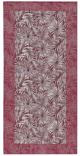Pierre Tappeti Teppichläufer, modern, lila, Dschungel-Design, tropische Natur, Blätter, Farn, Mehrzweck-Badezimmerteppich, waschbar, rutschfest, 55 x 80 cm