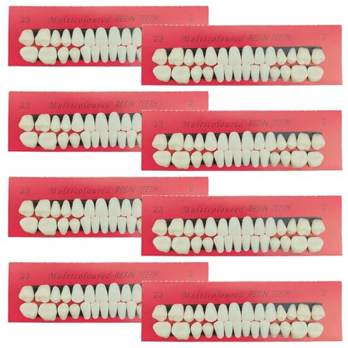 Rbleote 224 Stück Zahnersatz,8 Komplettsets Teeth, Formbar Zähne Zum Aufstecken,Vielseitig Einsetzbar,Vampirzähne,Geeignet Für Halloween-Party-Restaurationen