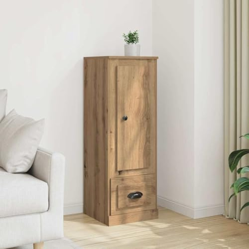 Hoopleep Highboard Artisan-Eiche 36x35,5x103,5 cm, langlebiger Holzwerkstoff Schrank mit viel Stauraum, praktischer Organizer für Schlafzimmer, Wohnzimmer Möbel