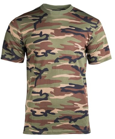 Mil-Tec Tarn T-Shirt Herren • Camouflage T-Shirt aus Baumwolle • Bequemes Kurzarm Army Shirt für Outdoor, Sport oder Freizeit • Bundeswehr Flecktarn-Shirt