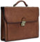 Katana - Cartable 1 soufflet en cuir de vachette - Marron