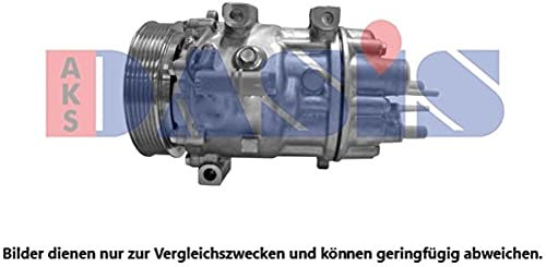 AKS DASIS 851814N A/C Kompressor für Klimaanlage Klimakompressor mit ID: SD7V16C Kältemittel: R134a mit 119mm Riemenscheibe Rippenanzahl: 6