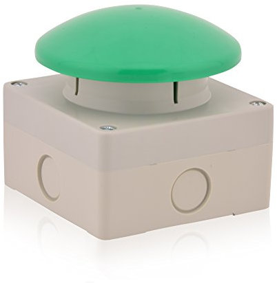 Pulsante manuale grezzo a fungo a pedale Interruttore Arresto di emergenza Cicalino apriporta 1NO+1NC Apertura positiva Grigio/verde Funzione fine pulsante IP65