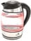SENYA Bouilloire électrique température réglable 1,8L Tea Colours, filtre anticalcaire, sans fil en verre éclairage LED, 2200W, SYBF-K011