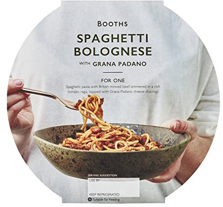 Booths Spaghetti Bolognese with Grana Padano, 400g - Serves 1